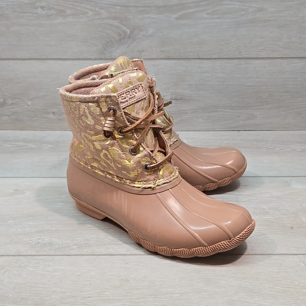 Sperry Women Saltwaters Duckboots Rubber Shoes waterproof boots sz 6